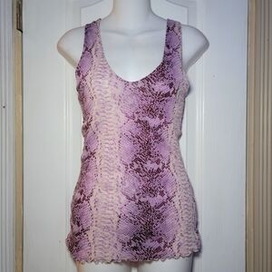 Y2K Italy Euro Purple Snake Print Women's Top One Size
